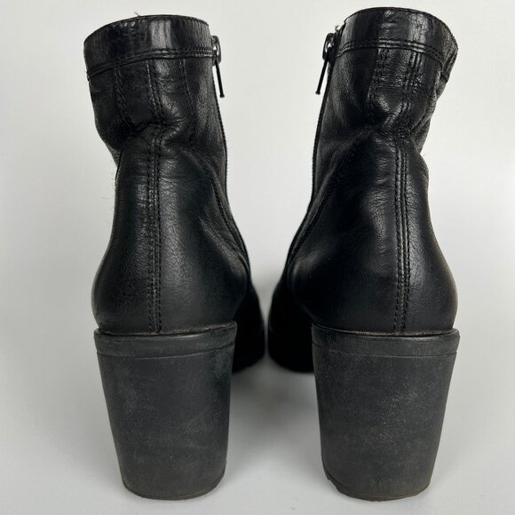 Urban Outfitters Vagabond Leather Boots Chunky Heel Platform Whimsigoth Booties - Picture 6 of 9